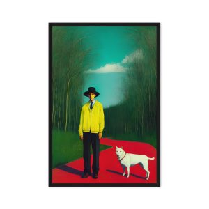 Framed canvas print – The boy with the hat 3
